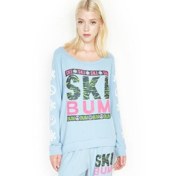 Lauren Moshi Tops - NWT Lauren Moshi Blue Ski Bum Sweatshirt Size Large